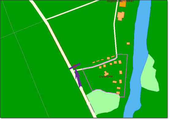 Схема рекламної площини за адресою Столичне шосе / санаторій  "Жовтень" у напр. в’їзду у місто Схема рекламної площини за адресою Столичне шосе / санаторій  "Жовтень" у напр. в’їзду у місто