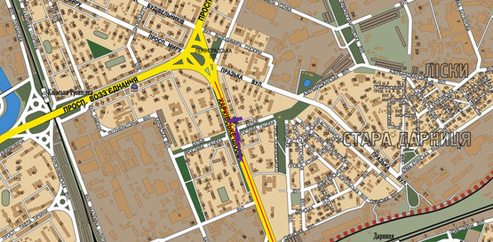 Схема рекламної площини за адресою Харківське шосе, 7/13 Схема рекламної площини за адресою Харківське шосе, 7/13