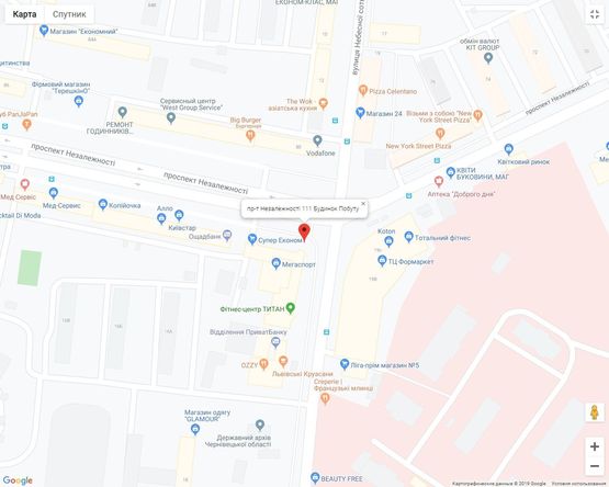 Схема рекламної площини за адресою пр-т Незалежності 111 Будинок Побуту Схема рекламної площини за адресою пр-т Незалежності 111 Будинок Побуту