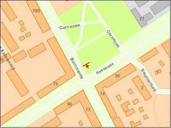 Схема рекламной плоскости по адресу Zt 021-3  майдан Згоди,6 ТЦ А3