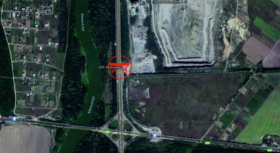 Схема рекламной плоскости по адресу Киевская трасса (500м от Винницы) выезд правая Схема рекламной плоскости по адресу Киевская трасса (500м от Винницы) выезд правая