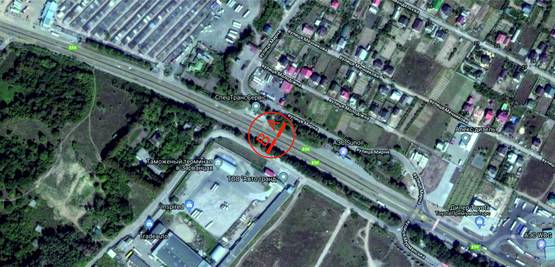 Схема рекламної площини за адресою Хмельницкая трасса (перед знаком Винница) въезд правая