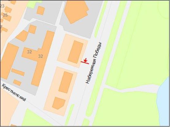 Схема рекламної площини за адресою вул.Наб.Перемоги, 36а Схема рекламної площини за адресою вул.Наб.Перемоги, 36а