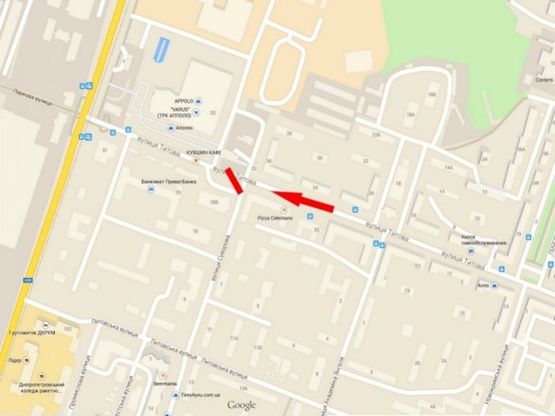 Схема рекламної площини за адресою вул. Тітова - вул. Суворова, магазин "АТБ - маркет", бек-лайт 4х3 Схема рекламної площини за адресою вул. Тітова - вул. Суворова, магазин "АТБ - маркет", бек-лайт 4х3