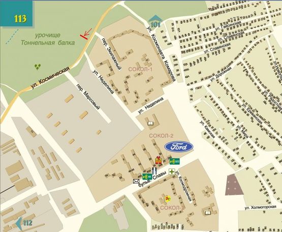 Схема рекламної площини за адресою вул.Космічна Схема рекламної площини за адресою вул.Космічна