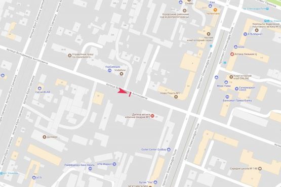 Схема рекламной плоскости по адресу вул. Володимира Антоновича вул, (Через дорогу від будинку №22)/ул. Свердлова , через дорогу от дома, 22 Схема рекламной плоскости по адресу вул. Володимира Антоновича вул, (Через дорогу від будинку №22)/ул. Свердлова , через дорогу от дома, 22