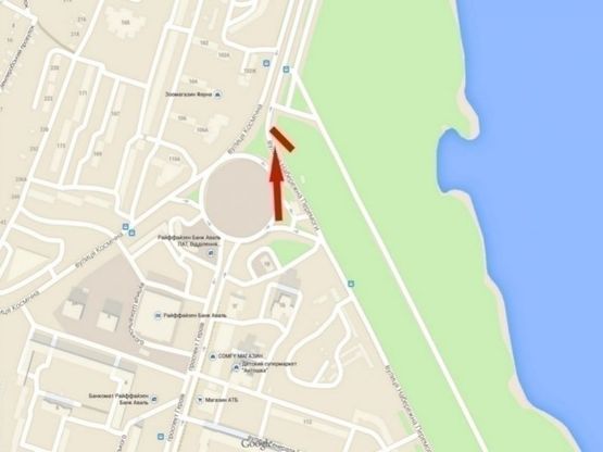 Схема рекламной плоскости по адресу вул. Наб. Перемоги, коло, бек-лайт 8х4/ул. Наб. Победы, круг, бэк-лайт 8х4