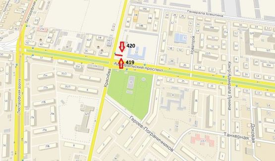 Схема рекламної площини за адресою ул. Краснова - Адмиральский проспект (возле школы) (Призма) Схема рекламної площини за адресою ул. Краснова - Адмиральский проспект (возле школы) (Призма)