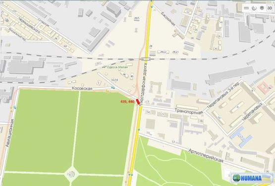 Схема рекламной плоскости по адресу Люстдорфская дор. - ул. Чернышевского (Призма правая)