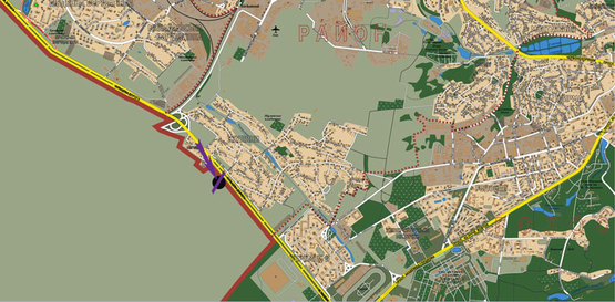 Схема рекламної площини за адресою Кольцевая дорога, 200 м до въезда на рынок "Столичный"(нижняя пл.)