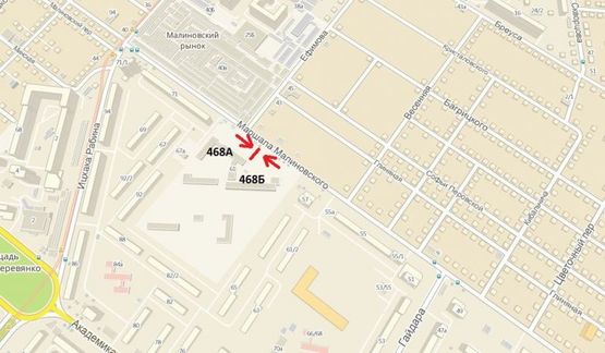 Схема рекламної площини за адресою ул. Маршала Малиновского, 61 (Призма) Схема рекламної площини за адресою ул. Маршала Малиновского, 61 (Призма)