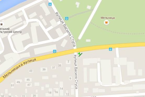 Схема рекламной плоскости по адресу Мельницька вул. - Василя Стуса вул. (права)