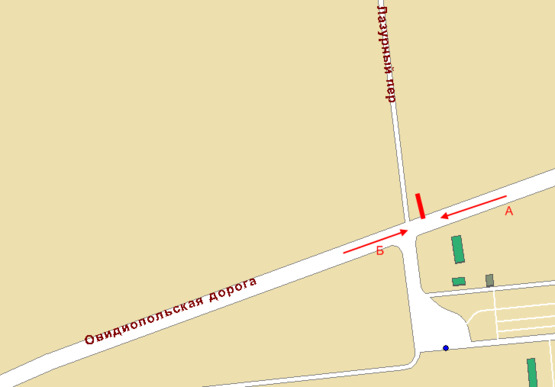 Схема рекламной плоскости по адресу Овидиопольская дор. - 7-й км (из города Призма)