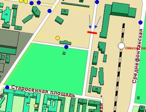 Схема рекламной плоскости по адресу пл. Старосенная (из города левый)