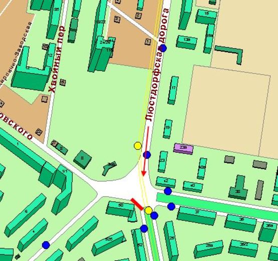 Схема рекламной плоскости по адресу Люстдорфская дорога, 50 (1-ая станция) (Призма)