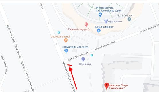 Схема рекламної площини за адресою Григоренка пр., 1 / вул. Олени Пчілки к напрямку вул. Здолбунівська Схема рекламної площини за адресою Григоренка пр., 1 / вул. Олени Пчілки к напрямку вул. Здолбунівська