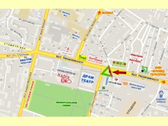 Схема рекламной плоскости по адресу Незалежності-Бандери                                            освітлення