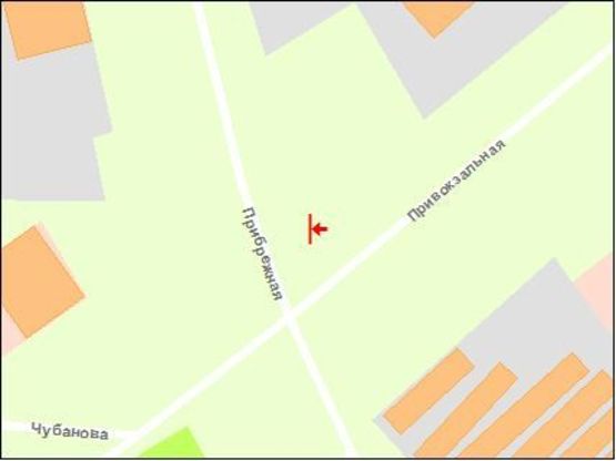 Схема рекламной плоскости по адресу Набережна-вул.Привокзальна (3-хгр) від вокзалу