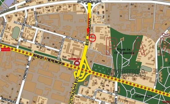 Схема рекламной плоскости по адресу ул. Довженко, 10 Схема рекламной плоскости по адресу ул. Довженко, 10