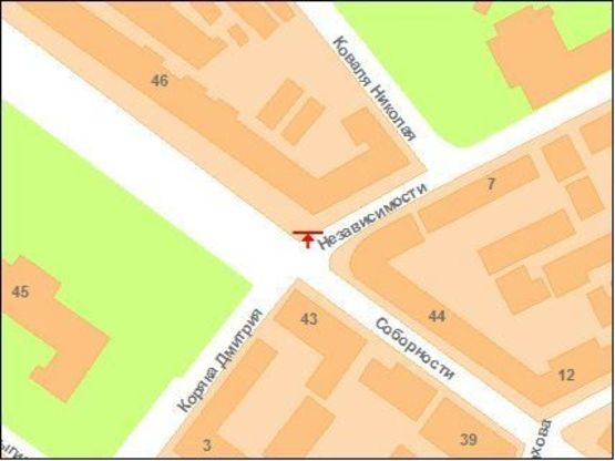 Схема рекламной плоскости по адресу Соборності вул. (Жовтнева),46 (Петрович) Схема рекламной плоскости по адресу Соборності вул. (Жовтнева),46 (Петрович)