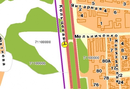 Схема рекламной плоскости по адресу ул. Б. Окружная / супермаркет "Билла" (верхняя)