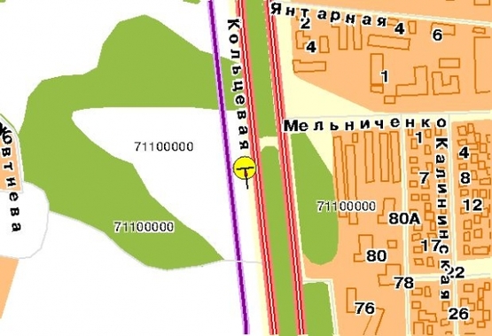 Схема рекламної площини за адресою ул. Б. Окружная / супермаркет "Билла" (нижняя)