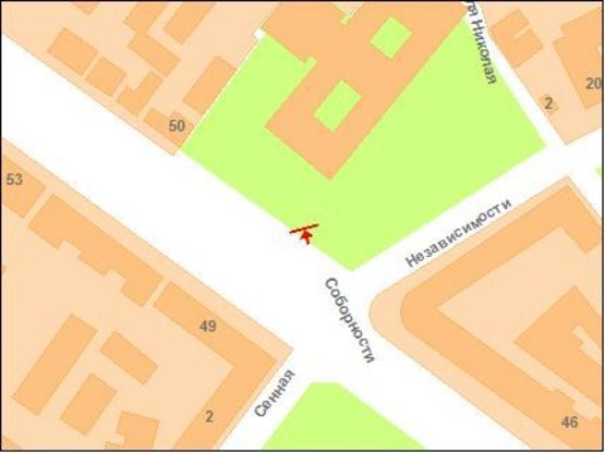 Схема рекламной плоскости по адресу ул.Октябрская,50 (Кооп.универ.) Схема рекламной плоскости по адресу ул.Октябрская,50 (Кооп.универ.)