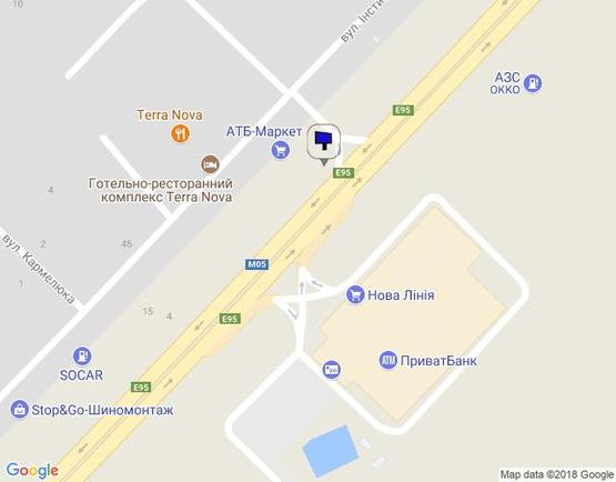 Схема рекламной плоскости по адресу Одесское шоссе напротив "АТБ №872" Схема рекламной плоскости по адресу Одесское шоссе напротив "АТБ №872"