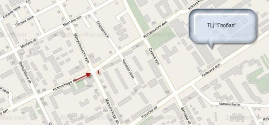 Схема рекламної площини за адресою Михайла Грушевського, 78