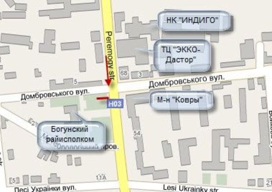 Схема рекламної площини за адресою Перемоги, 55