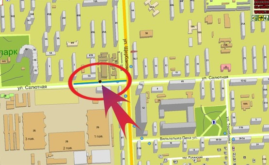 Схема рекламной плоскости по адресу Щербакова/Салютная (А2л) левая призма Схема рекламной плоскости по адресу Щербакова/Салютная (А2л) левая призма