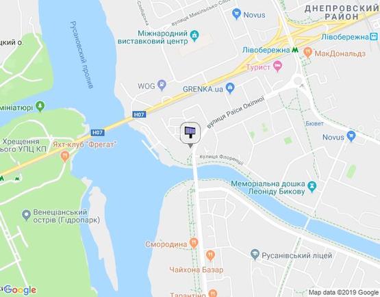 Схема рекламної площини за адресою ул.Р.Окипной,6/на Русановку,мост Патона (А) призма Схема рекламної площини за адресою ул.Р.Окипной,6/на Русановку,мост Патона (А) призма