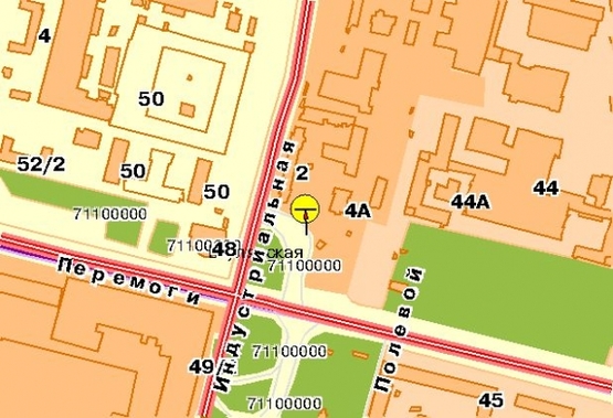 Схема рекламної площини за адресою пр.Победы / Довженко Схема рекламної площини за адресою пр.Победы / Довженко