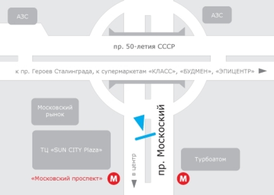 Схема рекламной плоскости по адресу Московский пр-т, 138, в центр Схема рекламной плоскости по адресу Московский пр-т, 138, в центр
