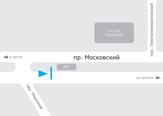 Схема рекламной плоскости по адресу Московский пр-т, (УкрТатнафта), из центра Схема рекламной плоскости по адресу Московский пр-т, (УкрТатнафта), из центра