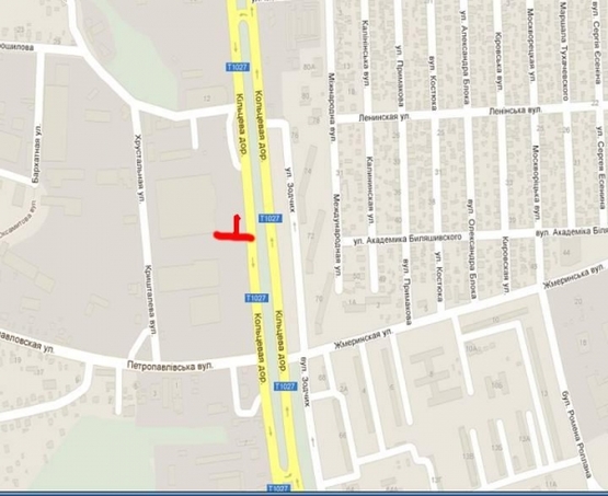 Схема рекламной плоскости по адресу ул. Б.Окружная / напротив м-нов "Форум"-"Альцест" (Обойный рынок)