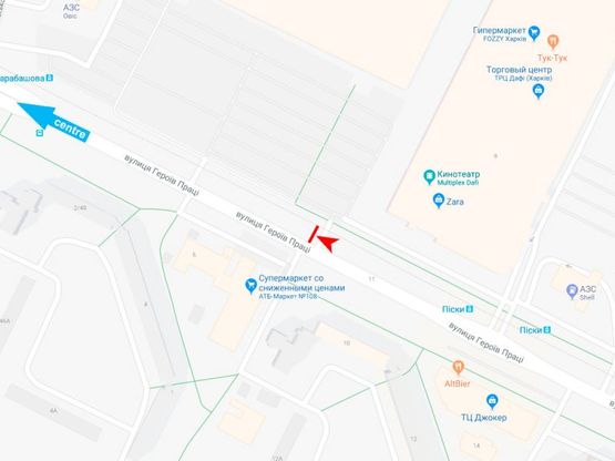 Схема рекламної площини за адресою Героев Труда ул., 7 (3), в центр (VIP) (Караван) Схема рекламної площини за адресою Героев Труда ул., 7 (3), в центр (VIP) (Караван)