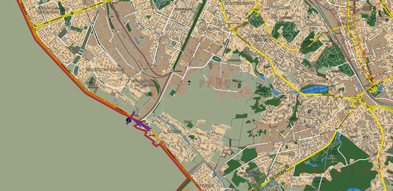 Схема рекламной плоскости по адресу Кольцевая дорога, Жулянский путепровод, направл. на Святошин (верхняя пл.)