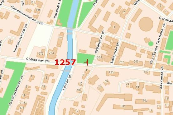 Схема рекламной плоскости по адресу Соборна вул., 264 Схема рекламной плоскости по адресу Соборна вул., 264