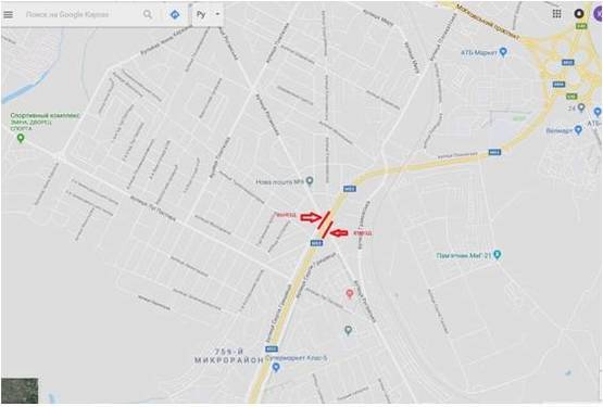 Схема рекламної площини за адресою Роганская ул.- Окружная дорога, в центр Схема рекламної площини за адресою Роганская ул.- Окружная дорога, в центр