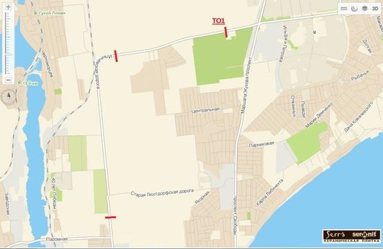 Схема рекламной плоскости по адресу Н04 Одесса - Ильичевск км09+080м (з міста ліва)