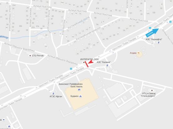 Схема рекламной плоскости по адресу Льва Ландау пр-т, 31, из центра Схема рекламной плоскости по адресу Льва Ландау пр-т, 31, из центра