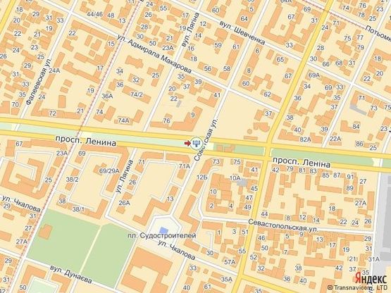 Схема рекламної площини за адресою пр.Ленина - ул. Советская