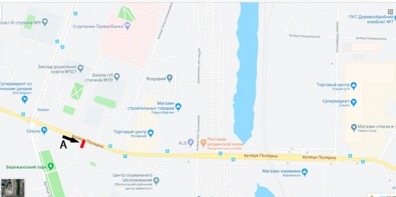 Схема рекламної площини за адресою ул. Полярная, 6 - ТЦ "Полярный", "Леруа Мерлен", "Эпицентр" Схема рекламної площини за адресою ул. Полярная, 6 - ТЦ "Полярный", "Леруа Мерлен", "Эпицентр"