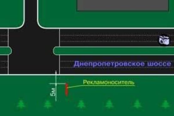 Схема рекламної площини за адресою пр.Ленина-ул.Кирова Схема рекламної площини за адресою пр.Ленина-ул.Кирова