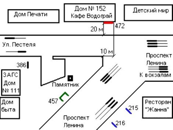 Схема рекламной плоскости по адресу 313_Запорожье_пр.Ленина /пл.Пушкина (ИПК Схема рекламной плоскости по адресу 313_Запорожье_пр.Ленина /пл.Пушкина (ИПК