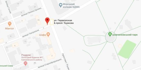 Схема рекламной плоскости по адресу Театральна вул./Ушакова пр. Схема рекламной плоскости по адресу Театральна вул./Ушакова пр.