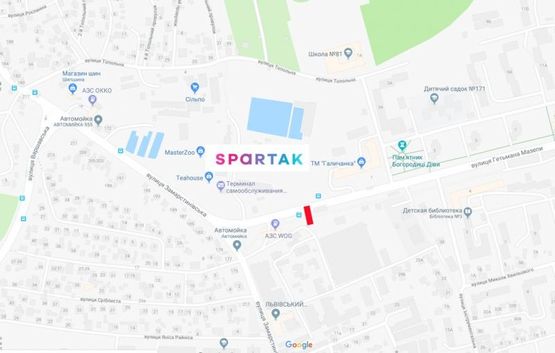 Схема рекламної площини за адресою Гетьмана Мазепи, 2 , ТРЦ СПАРТАК
