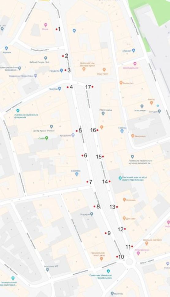 Схема рекламной плоскости по адресу пр. пр.Шевченка Схема рекламной плоскости по адресу пр. пр.Шевченка