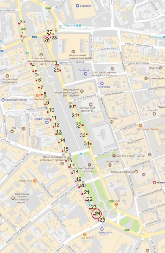 Схема рекламной плоскости по адресу пр. пр.Свободи Схема рекламной плоскости по адресу пр. пр.Свободи